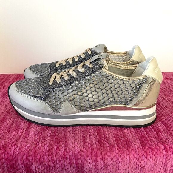 Crime London Speed Mesh Leather Sneakers Size EU 39/US 8.5 - Picture 4 of 10